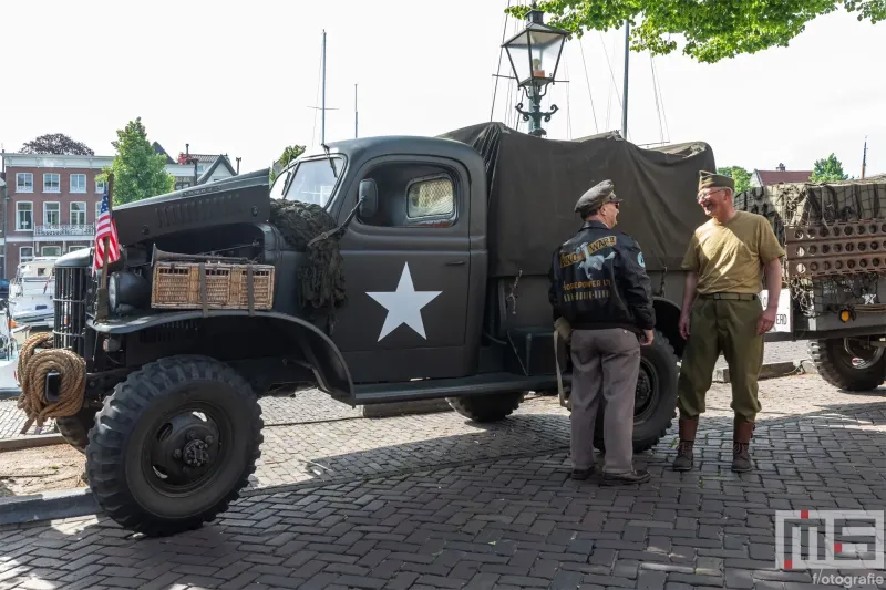 Een legertruck op het Stoomevenement Dordt in Stoom in Dordrecht