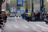 De finish op de Coolsingel van de NN Marathon Rotterdam 2025 in Rotterdam