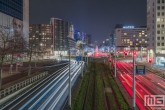 Te Koop | Het uitzicht op het Hofplein in Rotterdam by Night