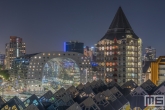 Te Koop | De Markthal Rotterdam en het Potlood in Rotterdam by Night