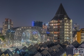 Te Koop | De Markthal Rotterdam en het Potlood in Rotterdam by Night