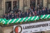 De huldiging van kampioen Feyenoord op het balkon van het Stadhuis de Coolsingel in Rotterdam