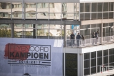 Het droneteam tijdens de huldiging van kampioen Feyenoord op de Coolsingel in Rotterdam