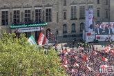 De huldiging van kampioen Feyenoord op het balkon van het Stadhuis de Coolsingel in Rotterdam