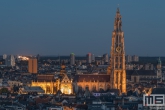 De Onze Lieve Vrouwekathedraal in Antwerpen als luchtfoto