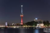 Te Koop | De Euromast in Rotterdam in Feyenoord Rood/Wit tijdens het Kampioensfeest van Feyenoord