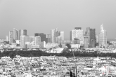 Te Koop | La Défense vanuit de Eiffeltoren in Parijs in zwart/wit