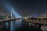 Te Koop | De Erasmusbrug in Rotterdam in Rotterdam met de Euromast in groene kleur