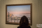 Een schilderrij met het uitzicht op Rotterdam in het Schielandshuis in Rotterdam tijdens Museumnacht010