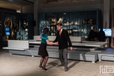 Een aantal dansers in Museum Rotterdam tijdens Museumnacht010 in Rotterdam