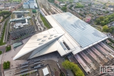 Te Koop | Het Centraal Station van Rotterdam als luchtfoto