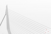 De Erasmusbrug in Rotterdam in detail