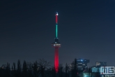 Te Koop | De Euromast in Roterdam in kleuren rood/groen