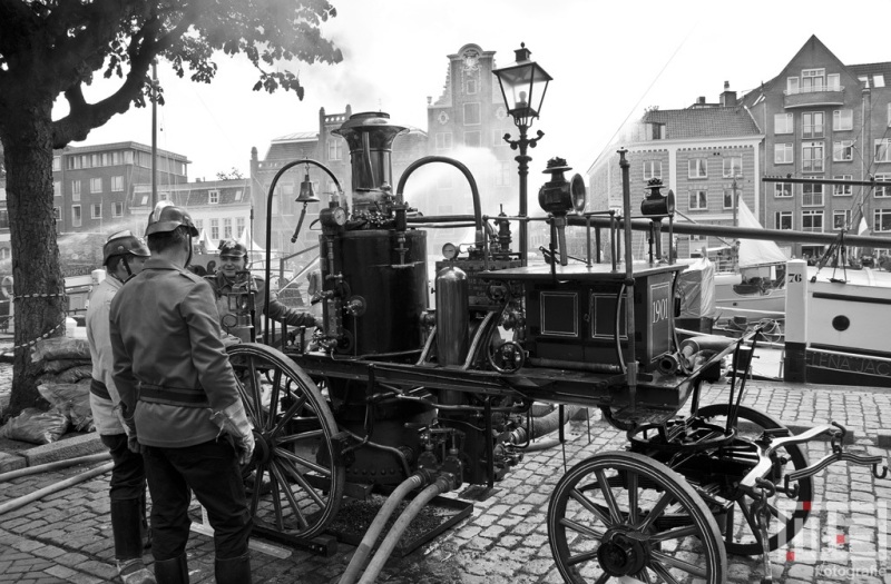 Een stoommachine in Dordt in Stoom in Dordrecht