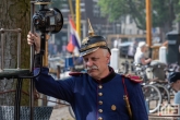 Een demo van de brandweer tijdens het stoomevenement Dordt in Stoom