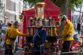 Een demo van de brandweer tijdens het stoomevenement Dordt in Stoom