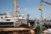 Een zaagmachine demo tijdens het stoomevenement Dordt in Stoom