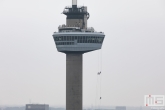 Het uitzicht vanaf het GEB Gebouw in Rotterdam tijdens de Rotterdamse Dakendagen