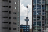 Een geweldig doorkijkje op de Euromast en het Inntel Hotel in roterdam