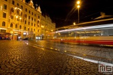 Het Mamesti Republiky plein in Prague by Night