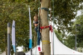 Het klimmen op de Maaskade in Rotterdam tijdens de Wereldhavendagen