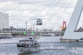 Het schip Castor tijdens een demo op de Wereldhavendagen in Rotterdam