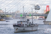 Het schip Castor tijdens een demo op de Wereldhavendagen in Rotterdam