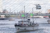 Het schip Castor tijdens een demo op de Wereldhavendagen in Rotterdam