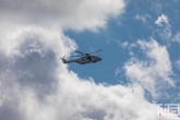 De marine helicopter tijdens een demo op de Wereldhavendagen in Rotterdam