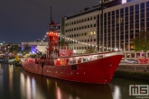 Te Koop | Het lichtschip Vessel11 in de Wijnhaven in Rotterdam voor de Hogeschool Rotterdam