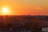 De zonsondergang in Rotterdam Centrum