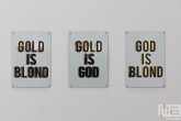 Gold is Blond, Gold is God, God is Blond ingelijst als serie tijdens Art Rotterdam in de Van Nelle Fabriek in Rotterdam