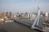 De lopers van de Marathon Rotterdam 2019 op de Erasmusbrug