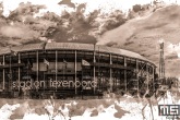 Te Koop | Het Feyenoord Art Stadion De Kuip in Rotterdam in wit sepia