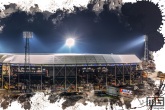 Te Koop | Het Feyenoord Art Stadion De Kuip in Rotterdam tijdens een speelavond