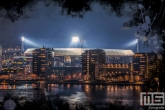 Te Koop | Een Feyenoord Art Stadion De Kuip in Rotterdam luchtfoto tijdens een speelavond