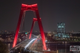 De Willemsbrug en De Hef op het Noordereiland in Rotterdam by Night