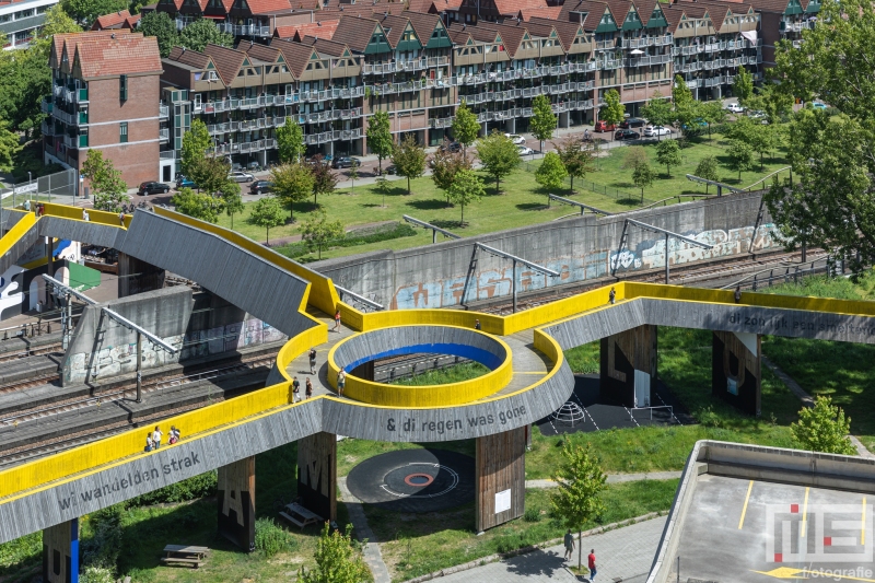 De Luchtsingel van bovenaf tijdens de Rotterdamse Dakendagen in Rotterdam