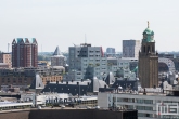 De binnenstad van Rotterdam met het Hilton Hotel, Stadhuis en Timmerhuis in Rotterdam-Centrum