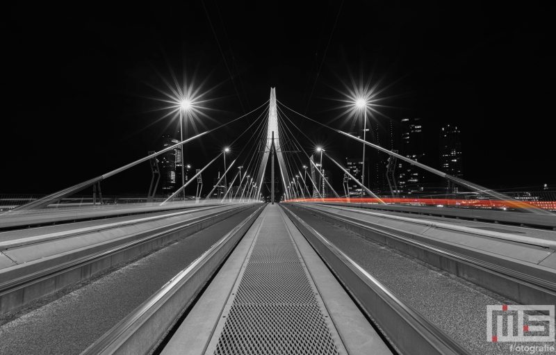 De Erasmusbrug in Rotterdam by Night