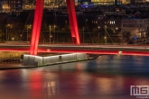 De Willemsbrug en de Maastoren in Rotterdam by Night