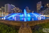 Het hart op het Hilton Hotel in Rotterdam by Night