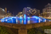 Het hart op het Hilton Hotel in Rotterdam by Night