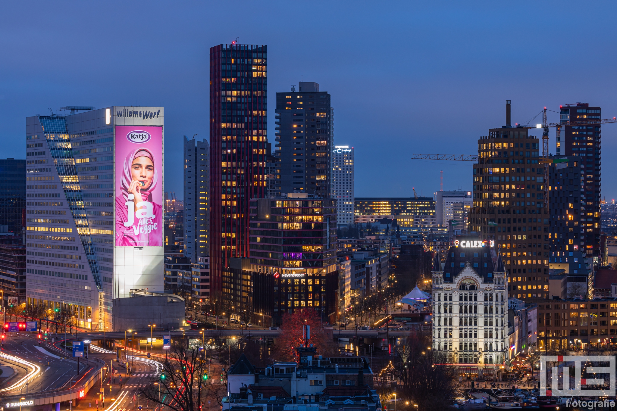 Skyline Rotterdam by Night | Editie April | MS Fotografie