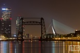 Te Koop | De Hef en de Erasmusbrug in Rotterdam by Night