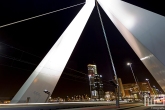 De Erasmusbrug in Rotterdam by Night