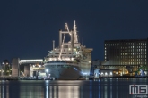 Te Koop | Het cruiseschip ss Rotterdam in Rotterdam Katendrecht in de nacht
