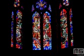 Het glas in lood van de kathedraal de Dom in Trier in Duitsland