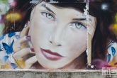 Een graffitimuur in Trier in Duitsland