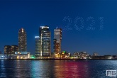 De Nationale Droneshow bij de Erasmusbrug in Rotterdam